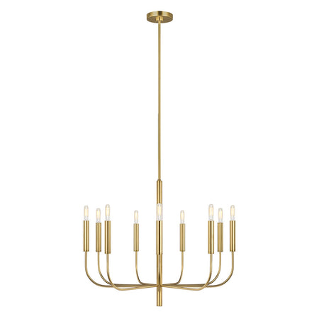 Lampadario Classico Brianna Acciaio Ottone Brunito 9 Luci E14