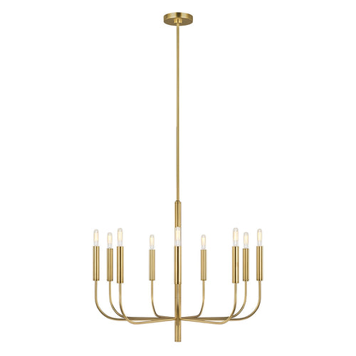 Lampadario Classico Brianna Acciaio Ottone Brunito 9 Luci E14