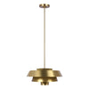 Sospensione Contemporanea Brisbin Acciaio Ottone Brunito 1 Luce E27