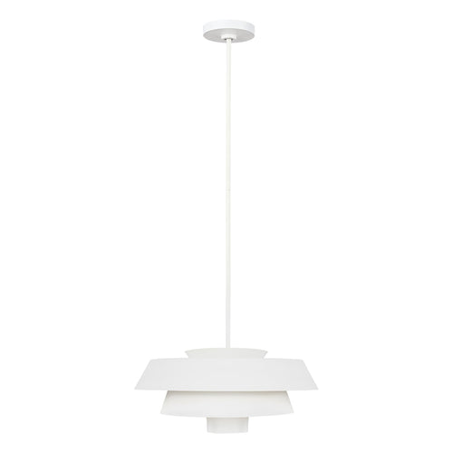 Sospensione Contemporanea Brisbin Acciaio Bianco Opaco 1 Luce E27
