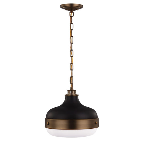 Lampadario Contemporaneo Cadence Acciaio Ottone Antico Vetro Nero 2 Luci E27