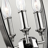 Lampadario Classico Corinne Acciaio Nichel Lucido 3 Luci E14 D43,2Cm