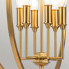 Lampadario Classico Corinne Acciaio Ottone Brunito 6 Luci E14