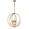 Lampadario Classico Corinne Acciaio Ottone Brunito 6 Luci E14