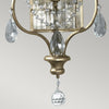 Applique Contemporanea Gianna Cristallo Argento Dorato Vetro Oro 3 Luci E14