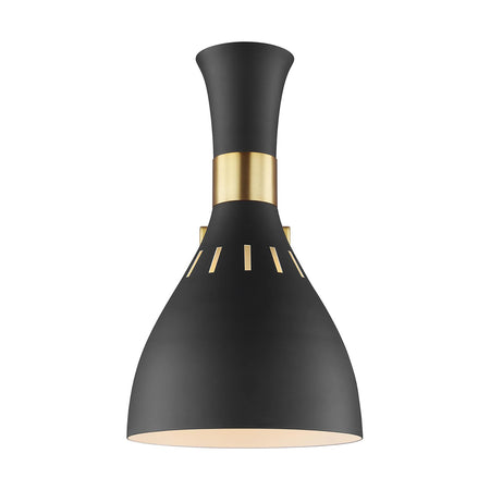 Applique Contemporanea Joan Acciaio Nero Mezzanotte Ottone Brunito 1 Luce E27