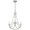 Lampadario Classico Maryville Acciaio Grigio Slavato Legno 3 Luci E14