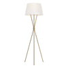Piantana Contemporanea Penny Acciaio Ottone Brunito Tessuto 1 Luce E27