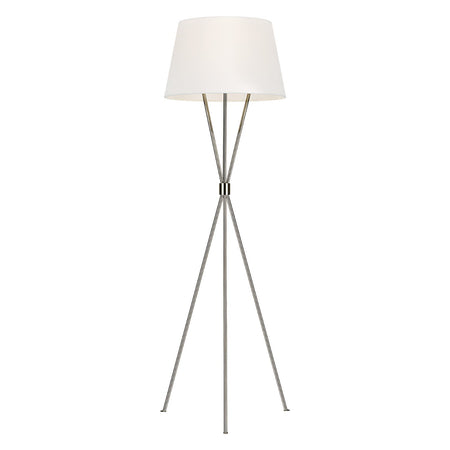 Piantana Contemporanea Penny Acciaio Nichel Lucido Tessuto 1 Luce E27