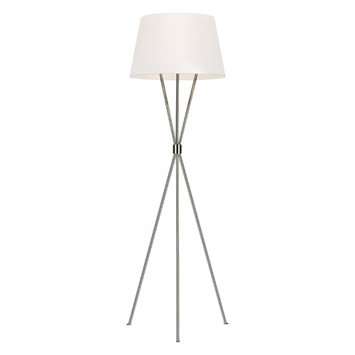 Piantana Contemporanea Penny Acciaio Nichel Lucido Tessuto 1 Luce E27