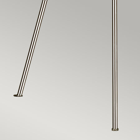 Piantana Contemporanea Penny Acciaio Nichel Lucido Tessuto 1 Luce E27