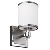 Applique Contemporanea Prospect Park Acciaio Nichel Cromo Vetro 1 Luce E27