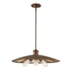 Lampadario Contemporaneo Urban Renewal Acciaio Bronzo Astral 3 Luci E27