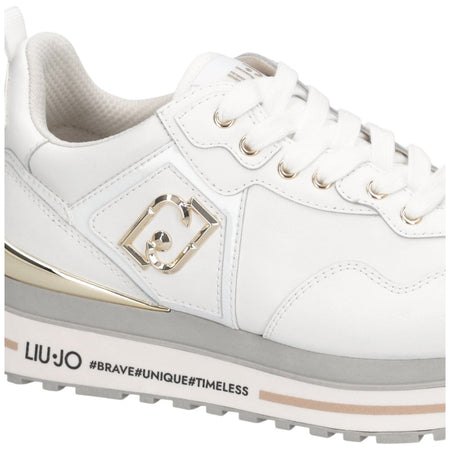LIU JO sneakers bianche in pelle MAXI WONDER