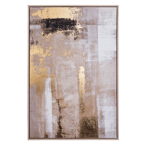Quadro Bold 63 x 92 stampa su tela con applicazione olio e fogli dorati