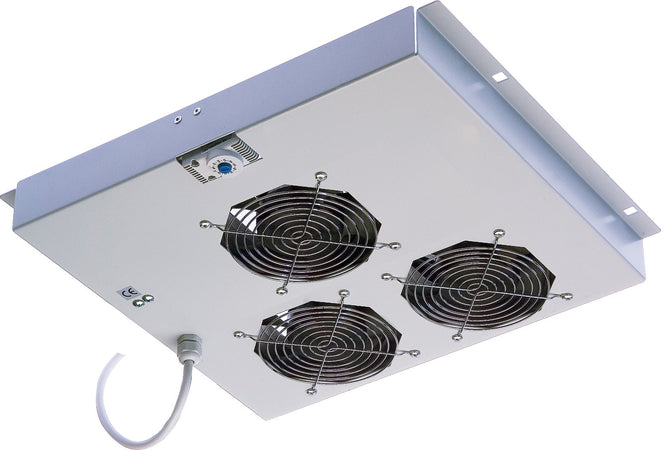 Gruppo 3 Ventole a Soffitto con Termostato per Armadi Rack