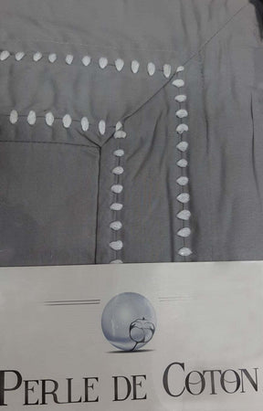 Federa cuscino LOUISE Grigio 65x65 Cm PERLE DE COTON Casa e cucina/Tessili per la casa/Biancheria da letto/Lenzuola e federe/Federe Scontolo.net - Potenza, Commerciovirtuoso.it