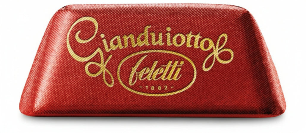 Feletti gianduiotti rossi fondenti 100 pezzi in espositore a marsupio (consegna gratuita )