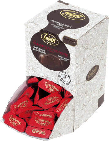Feletti gianduiotti rossi fondenti 100 pezzi in espositore a marsupio (consegna gratuita )