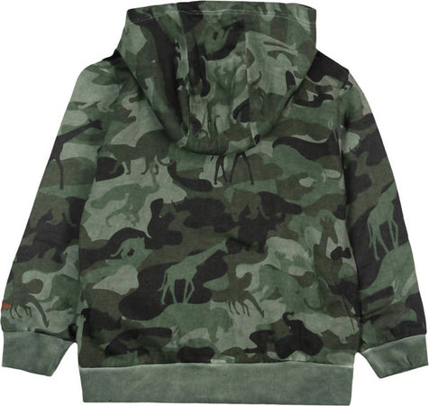 Felpa Bambino Verde Militare con Cappuccio 100% Cotone Felpa Bimbo Full Zip Military Green Con Polsini e Tasche Laterali felpa bambino/ragazzo Piccole Canaglie - Tropea, Commerciovirtuoso.it