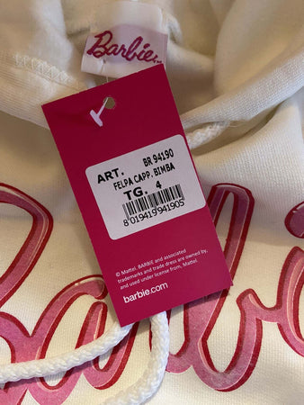Felpa Barbie da a 12 anni interno felpato made in Italy