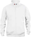 Felpa Basic Cardigan Bianco Giacca in Felpa con Zip Intera e Tasche Uomo Taglie Forti