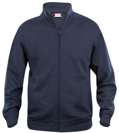 Felpa Basic Cardigan Blu Giacca in Felpa con Zip Intera e Tasche Uomo
