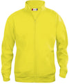 Felpa Basic Cardigan Giallo Fluo Giacca in Felpa con Zip Intera e Tasche Uomo