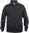 Felpa Basic Cardigan Nero Giacca in Felpa con Zip Intera e Tasche Uomo