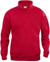 Felpa Basic Cardigan Rosso Giacca in Felpa con Zip Intera e Tasche Uomo
