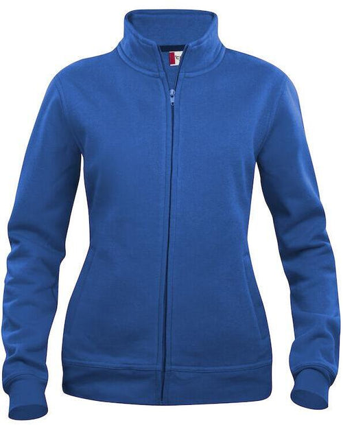 Felpa Basic Cardigan Royal Azzurro Giacca in Felpa con Zip Intera e Tasche Donna