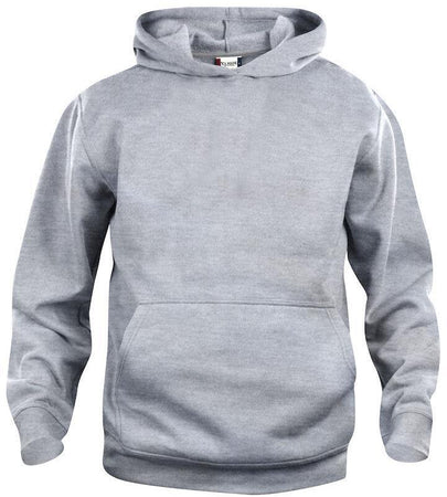 Felpa Basic Grigio Melange con Cappuccio Tascone a Marsupio Bambino