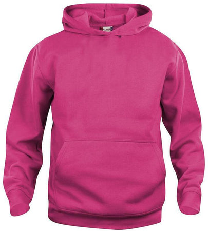 Felpa Basic Lampone con Cappuccio Tascone a Marsupio Bambino