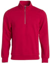 Felpa Basic Mezza Zip Rosso Felpa Unisex con Cerniera