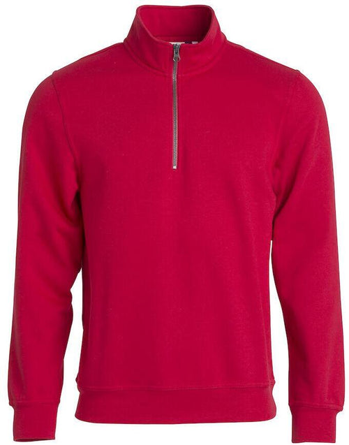 Felpa Basic Mezza Zip Rosso Felpa Unisex con Cerniera