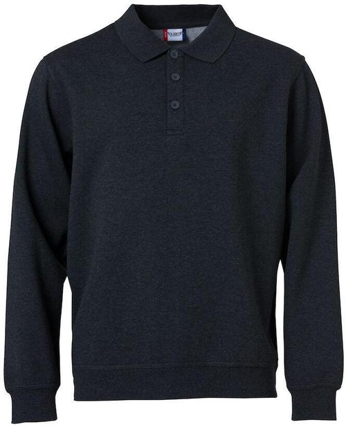 Felpa Basic Polo Antracite Melange Felpa con Colletto