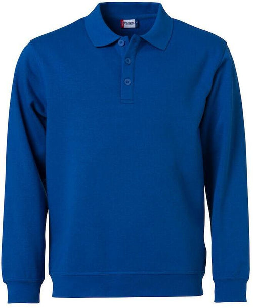 Felpa Basic Polo Royal Azzurro Felpa con Colletto