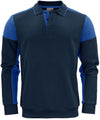 Felpa Bicolore Prime Blu Royal Felpa Misto Cotone Organico Poliestere Riciclato Ecosostenibile