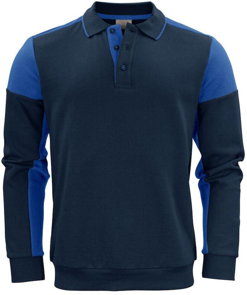 Felpa Bicolore Prime Blu Royal Felpa Misto Cotone Organico Poliestere Riciclato Ecosostenibile