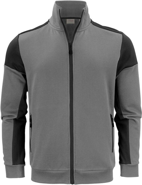 Felpa Bicolore Prime Grigio Antracite Felpa da Lavoro con Cerniera Misto Cotone Organico Poliestere Riciclato Ecosostenibile