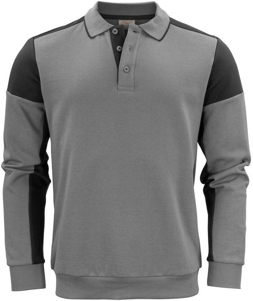 Felpa Bicolore Prime Grigio Nero Felpa Misto Cotone Organico Poliestere Riciclato Ecosostenibile