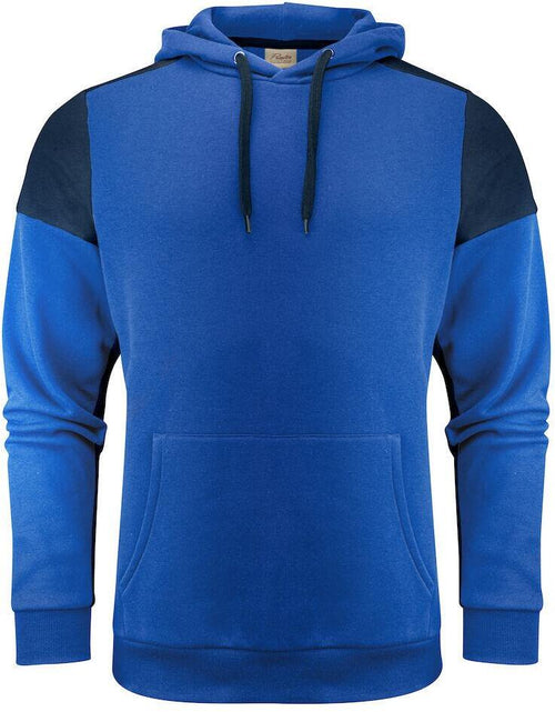 Felpa Bicolore Prime Royal Blu Felpa Cappuccio Misto Cotone Organico Poliestere Riciclato Ecosostenibile