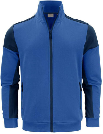 Felpa Bicolore Prime Royal Blu Felpa da Lavoro con Cerniera Misto Cotone Organico Poliestere Riciclato Ecosostenibile