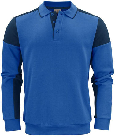 Felpa Bicolore Prime Royal Blu Felpa Misto Cotone Organico Poliestere Riciclato Ecosostenibile