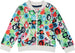 Felpa Bimba 100% Cotone Multi Color Grigia Fiori Colorata con Zip Felpa Giacca Senza Cappuccio con Cerniera Fantasia Tasche e Polsini giacchetta baby femmina Piccole Canaglie - Tropea, Commerciovirtuoso.it