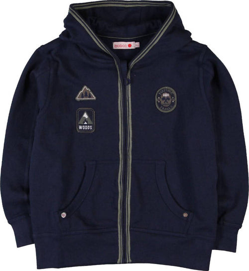 Felpa Bimbo Blu con Cappuccio Full Zip Felpa 100% Cotone Blu Scura Bambino con Tasca Frontale felpa bambino Piccole Canaglie - Tropea, Commerciovirtuoso.it