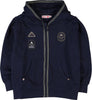 Felpa Bimbo Blu con Cappuccio Full Zip Felpa 100% Cotone Blu Scura Bambino con Tasca Frontale felpa bambino Piccole Canaglie - Tropea, Commerciovirtuoso.it