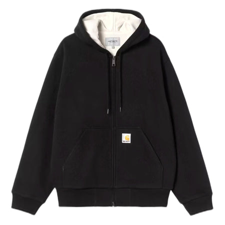 CARHARTT WIP felpa carhartt wip active sweat jacket - black stone washed da uomo