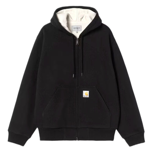 CARHARTT WIP felpa carhartt wip active sweat jacket - black stone washed da uomo