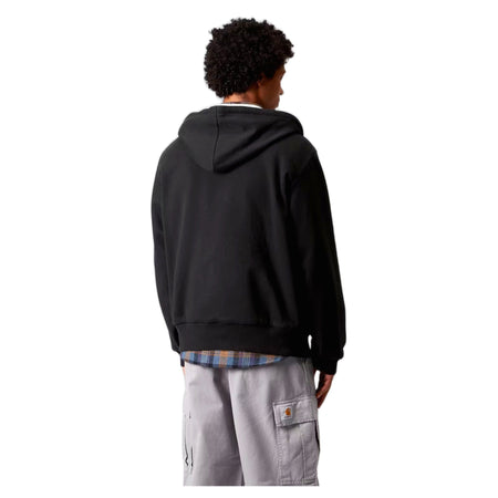 CARHARTT WIP felpa carhartt wip active sweat jacket - black stone washed da uomo